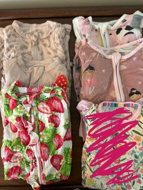 Newborn Baby Girl Footies